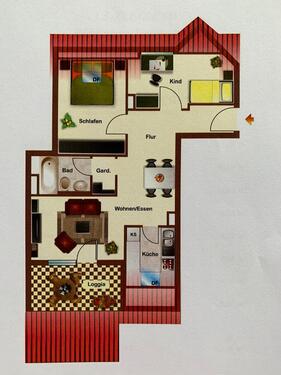 Foto - 3 Zimmer DG-Wohnung 62qm in Dagersheim (unbefristet) zu vermieten