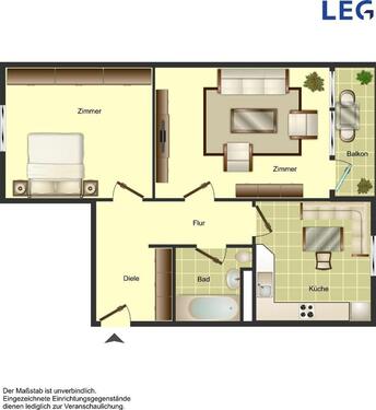 Foto - 2 Zimmer Etagenwohnung zur Miete in Düsseldorf