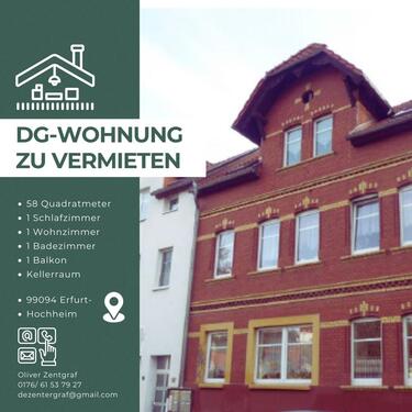 Foto - Charmante Dachgeschosswohnung mit Balkon in Erfurt-Hochheim – Ideal für Singles oder Paare