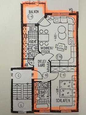 Foto - Schöne 2-Zimmer-Wohnung mit Balkon in Sangerhausen