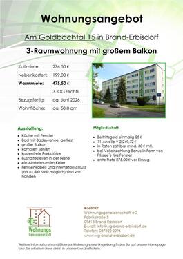 Foto - 3 Zimmer Etagenwohnung in Brand-Erbisdorf