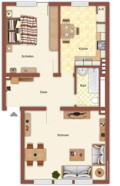 Foto - 2 Zimmer Etagenwohnung zur Miete in Mönchengladbach