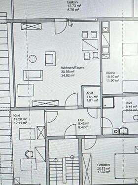 Foto - Etagenwohnung in Rheinstetten zur Miete