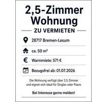 2,5 zimmwe Wohnung zum 01.07.2026 zu vermieten - Bremen Burglesum