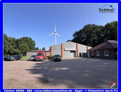 Foto - Interessante Gewerbefläche Halle mit Büro in Hüven zu vermieten
