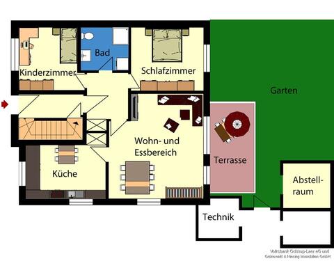 Foto - Moderne Erdgeschosswohnung in ruhiger Lage von Metelen – 3 Zimmer, Terrasse und Garten !