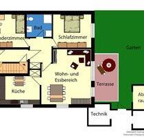 Moderne Erdgeschosswohnung in ruhiger Lage von Metelen – 3 Zimmer, Terrasse und Garten !