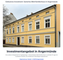 Exklusives Investment: Vollvermietetes MFH in Angermünde