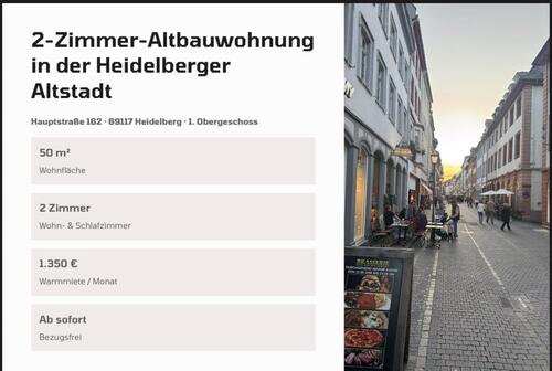 Foto - Zimmer Altbauwohnung in Heidelberg Altstad