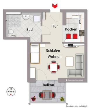 Foto - NEUBAU: Moderne 1 - 2 Zimmer Wohnungen mit Komfort und Betreuung in Nürnberg-Katzwang