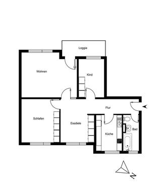 Foto - 3,5 Zimmerwohnung zur Miete - 1.100,00&nbsp;EUR Kaltmiete, ca.&nbsp; 75,00&nbsp;m&sup2;