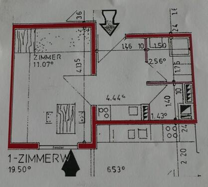 Foto - 1 Zimmer Wohnung - 400,00&nbsp;EUR Kaltmiete, ca.&nbsp; 19,50&nbsp;m&sup2;