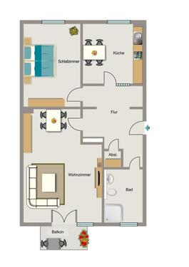 Foto - 2 Zimmer Etagenwohnung zur Miete in Dortmund