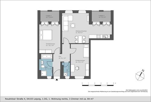 Foto - Etagenwohnung zur Miete in Leipzig