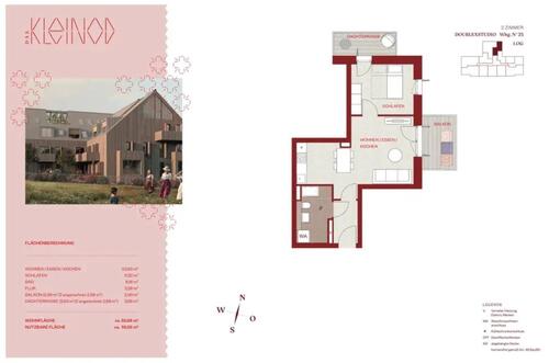 Foto - 2-Zimmer-Wohnung mit Balkon, Dachterrasse & Tiefgaragenstellplatz