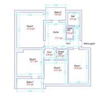 Erstbezug nach Sanierung: 4 Zimmer Küche, Bad, Gäste-WC, Balkon - Kaiserslautern Bahnheim