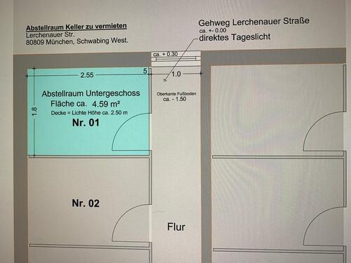 Foto - Abstellraum im Untergeschoss Kellerraum Schwabing West
