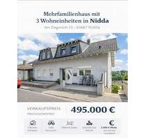 Mehrfamilienhaus mit 3 Wohneinheiten in Nidda – Provisionsfrei