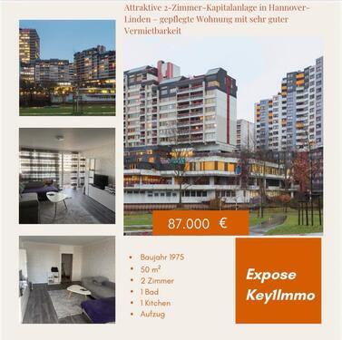 Foto - 2 Zimmer Wohnung Am Ihmeufer - 87.000,00&nbsp;EUR Kaufpreis, ca.&nbsp; 50,00&nbsp;m&sup2;