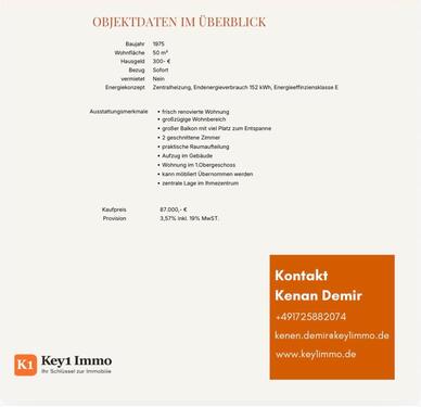 Foto - 2 Zimmer Etagenwohnung zum Kaufen in Hannover