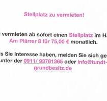 Fester TG-Stellplatz direkt Am Plärrer zu vermieten - Nürnberg Eberhardshof