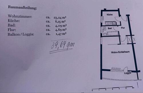 Foto - 1 Zimmer Hochparterre zur Miete in Wolfsburg