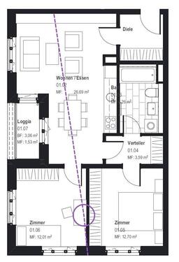 Foto - 3 Zimmer Erdgeschoßwohnung zur Miete in Leipzig