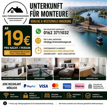 Foto - Monteurzimmer ⭐️ nähe Koblenz Westerwald Neuwied s. verfügbar!