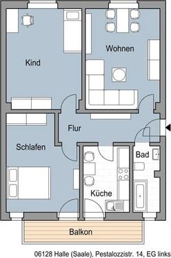 Foto - Etagenwohnung zur Miete in Halle (Saale)