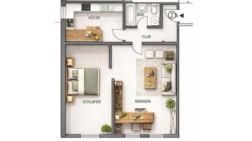 Foto - 2 - Zimmerwohnung im Herzen der Fürther Altstadt