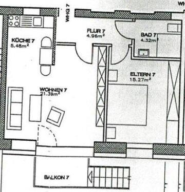 Foto - 2 Zimmer Hochparterre zur Miete in Lemgo