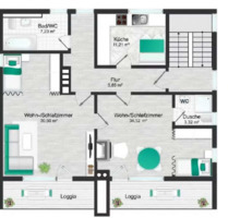 3 Zimmer Wohnung Gochsheim ca .90m2