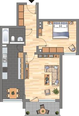 Foto - 2-Zimmer-Wohnung in Bellheim - 589,00 EUR Kaltmiete,