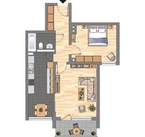 2-Zimmer-Wohnung in Bellheim - 589,00 EUR Kaltmiete, in Bellheim (PLZ: 76756)