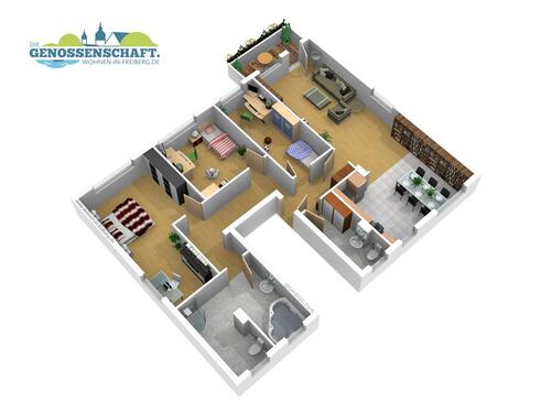 Foto - 4 Zimmer Etagenwohnung zur Miete in Freiberg