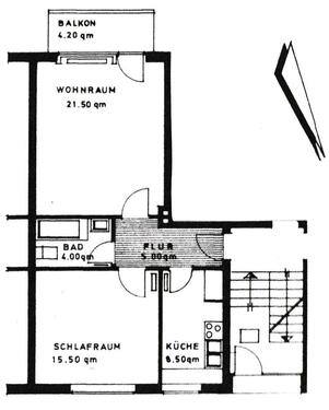 Foto - Wohnung 52 qm in Flensburg Stadtteil Nordstadt im Habichthof
