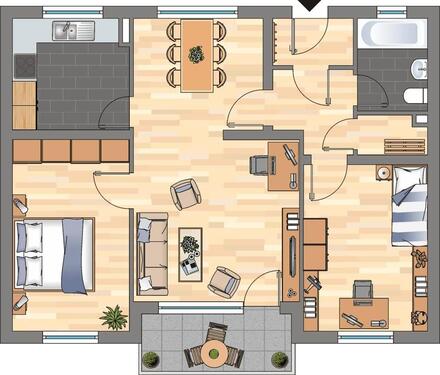 Foto - 3 Zimmer Erdgeschoßwohnung zur Miete in Braunschweig