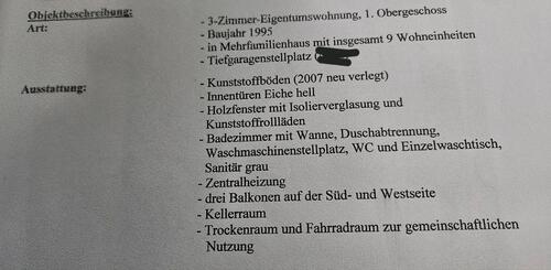 Foto - 3 Zimmer Etagenwohnung zum Kaufen in Burgoberbach