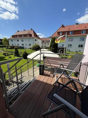 Foto - Helle 4-Zimmer-Wohnung mit moderner Einbauküche, Terrasse, Garten & Kaminofen