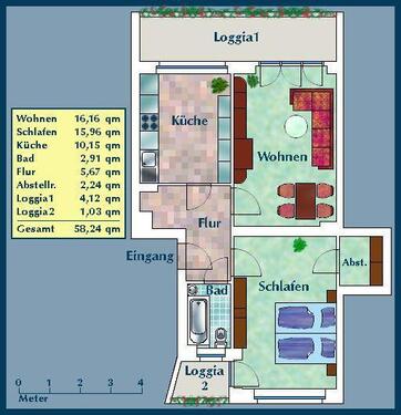 Foto - 2 Zimmer Etagenwohnung zur Miete in Dresden