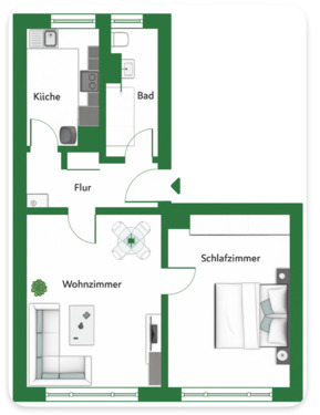 Foto - *** frisch sanierte 2-Raum Wohnung Frohburg - Erdgeschoss