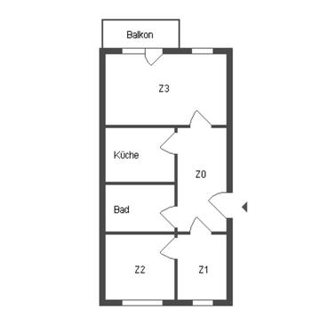 Foto - 3 Raum Wohnung zu vermieten - 688,00 EUR Kaltmiete,