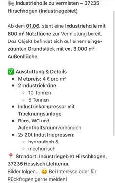 Foto - andere zur Miete in Hessisch Lichtenau