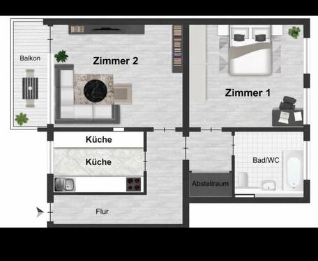 Foto - 2-Zimmer-WG in Gießen – Nähe Uniklinikum, ideal für Studierende