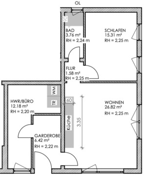 Foto - 2.5 Zimmer Etagenwohnung zur Miete in Zandt