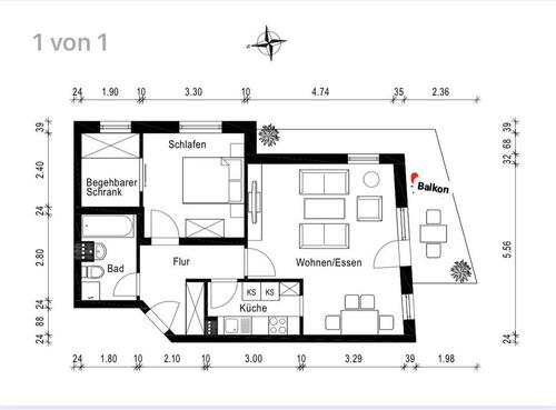 Foto - Untermiete Wohnung bis Juli 2027 zur Miete in Oberschönweide
