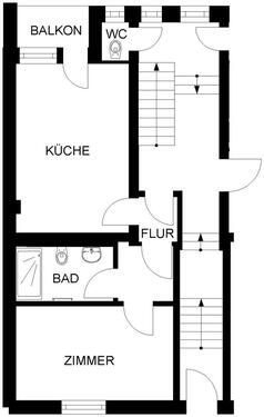 Foto - 2 Zimmer Etagenwohnung in Hagen
