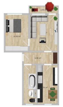 Foto - Zwei Raum Wohnung Diera - 299,00 EUR Kaltmiete,