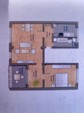 Foto - 3 Zimmer Dachgeschoßwohnung zur Miete in Halle (Saale)
