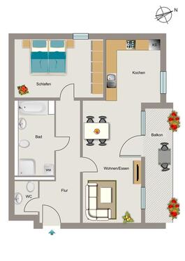 Foto - 2 Zimmer Etagenwohnung zur Miete in Bochum